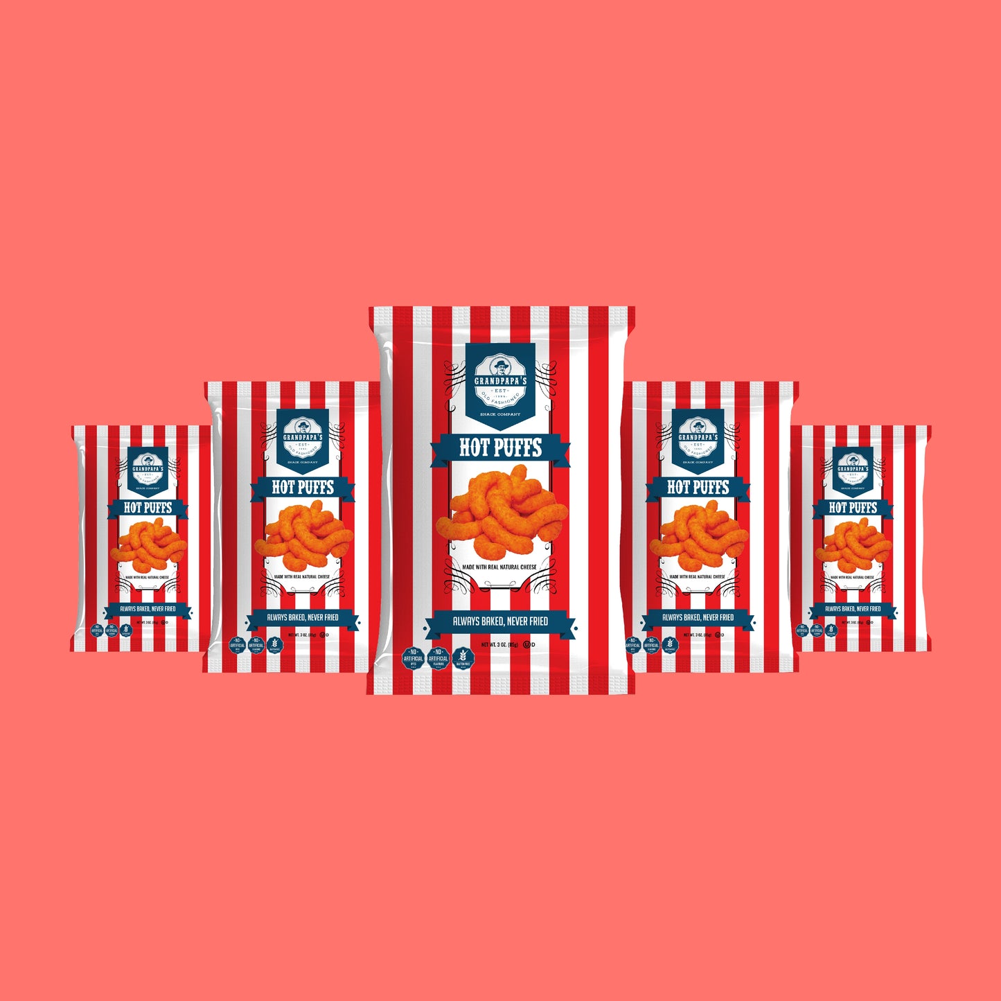 Natural Hot Puffs 5 pack